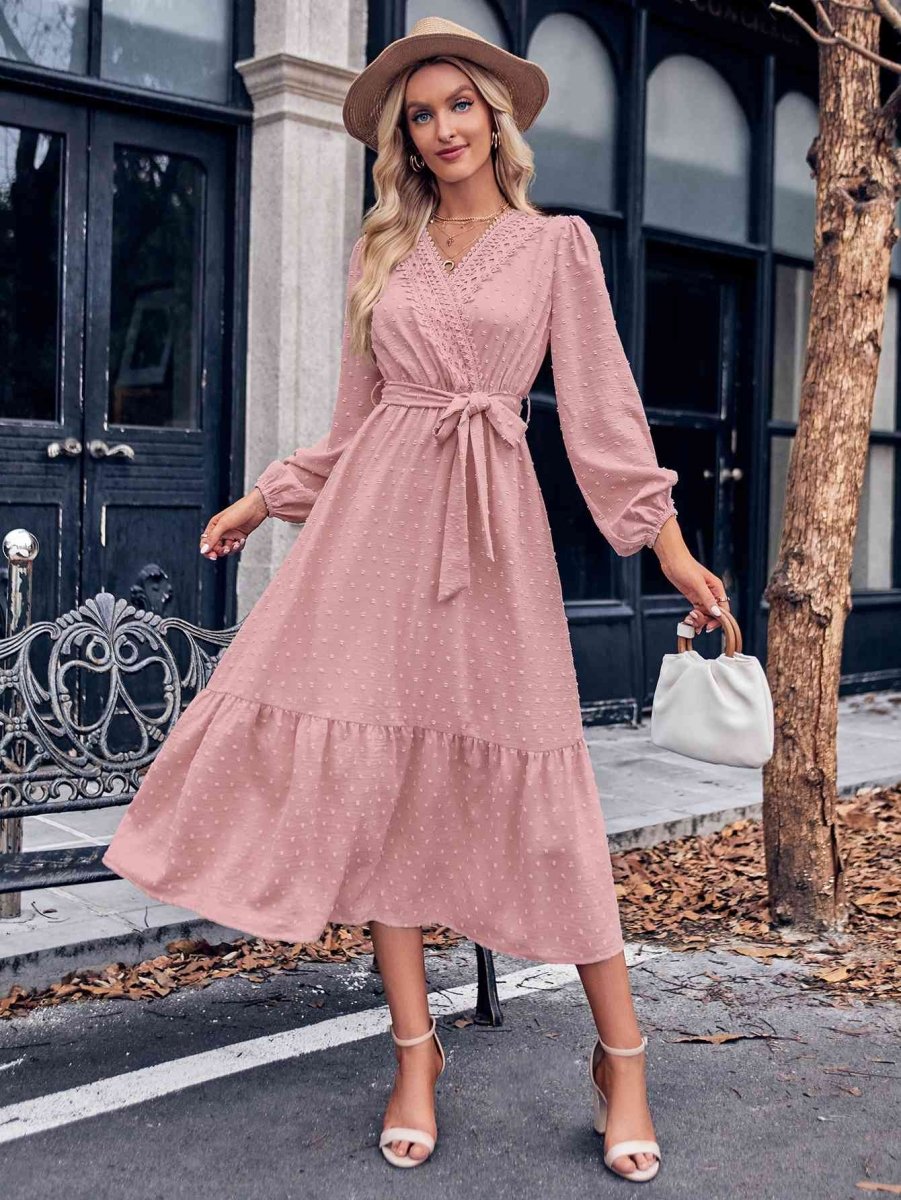 Heavenly Peaks Midi Dress with Sleeves #Firefly Lane Boutique1