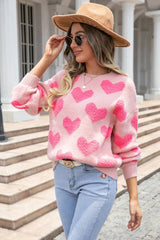 Hold my Hand Fuzzy Heart Sweater #Firefly Lane Boutique1