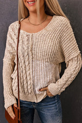 Hot Coca and Chill Cozy Cable Knit Sweater #Firefly Lane Boutique1