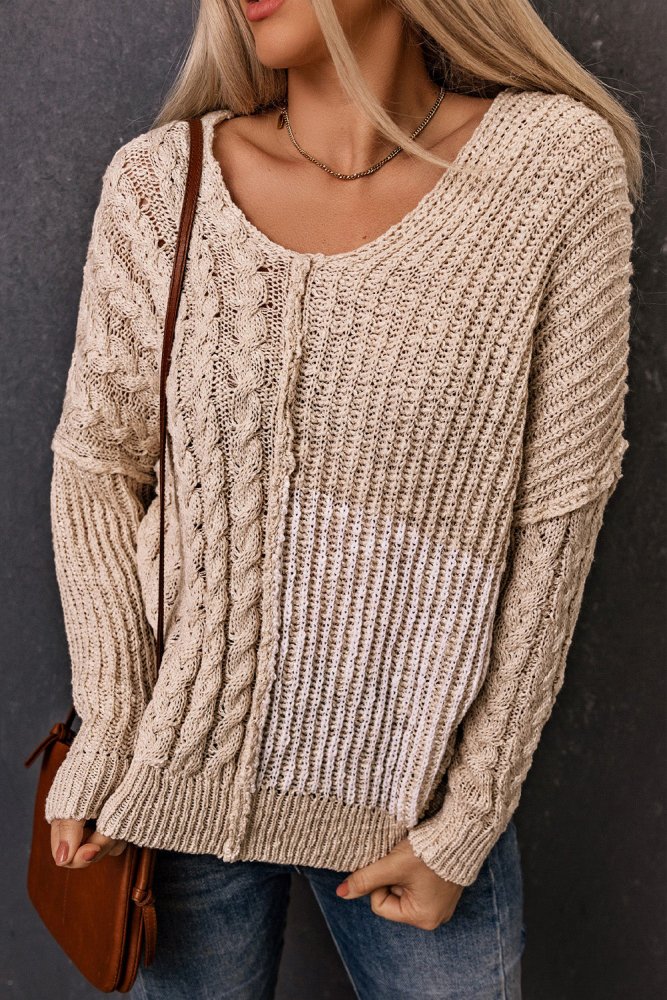 Hot Coca and Chill Cozy Cable Knit Sweater #Firefly Lane Boutique1