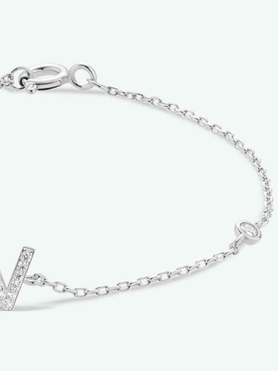 Identity Charm 925 Sterling Silver Initial Bracelet #Firefly Lane Boutique1