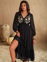 Infinite Allure Midi Black Long Sleeve Dress #Firefly Lane Boutique1
