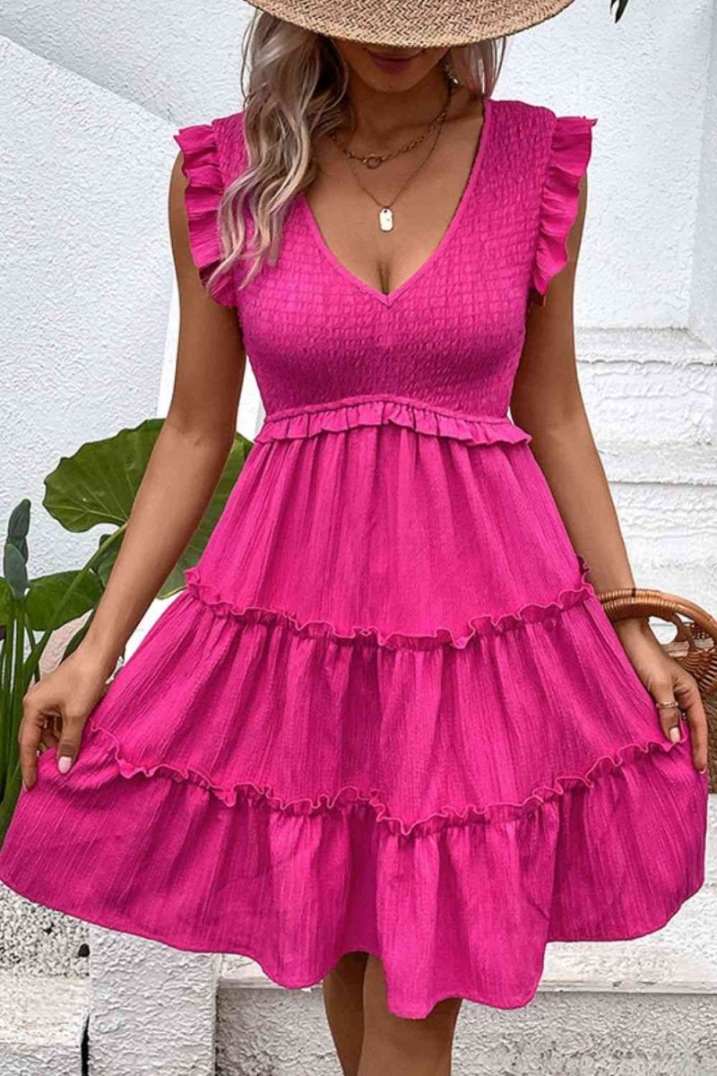 Island Hues Summer Hot Pink Mini Dress #Firefly Lane Boutique1