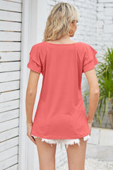 Just For Today Square Neck Flutter Sleeve Top #Firefly Lane Boutique1