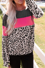 Leopard Print Color Block Long-Sleeve Top -#Firefly Lane Boutique1