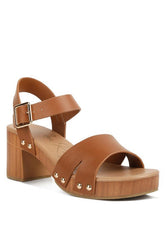 London Rag Campbell Faux Leather Textured Block Heel Sandals #Firefly Lane Boutique1