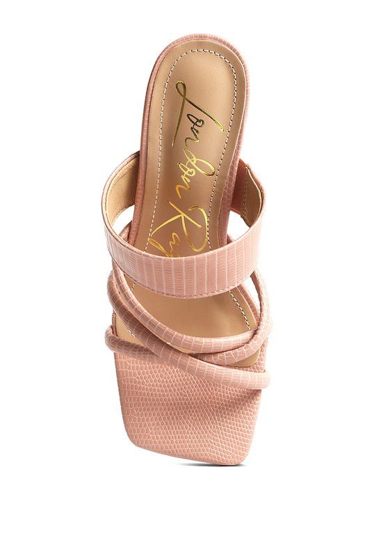 London Rag CHIRI Criss Cross Strap Spool Heel Sandals #Firefly Lane Boutique1
