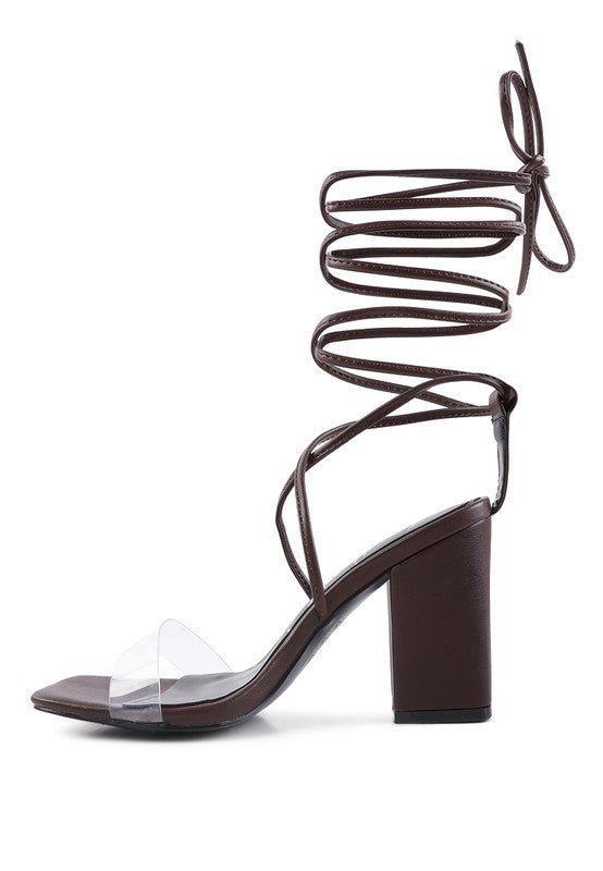 London Rag High Cult Strappy Tie-Up Block Heels #Firefly Lane Boutique1