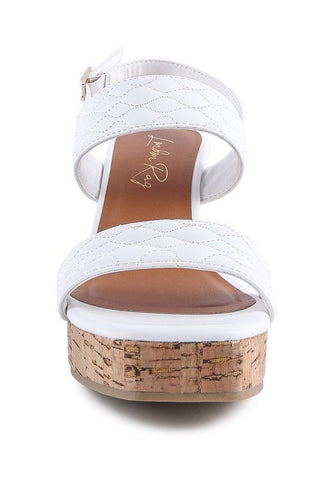 London Rag Mohana Quilted High Wedge Heel Sandals #Firefly Lane Boutique1