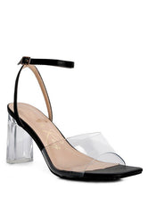 London Rag Twinkle Clear Block Heel Sandal #Firefly Lane Boutique1