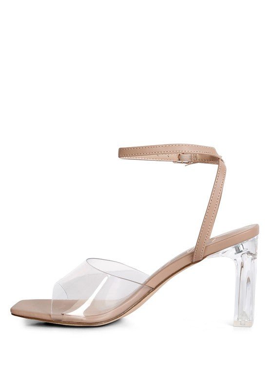 London Rag Twinkle Clear Block Heel Sandal #Firefly Lane Boutique1