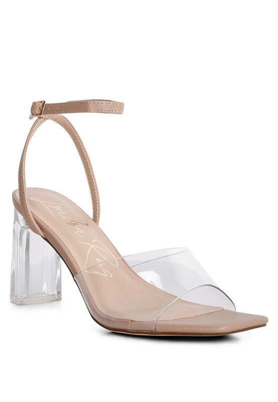 London Rag Twinkle Clear Block Heel Sandal #Firefly Lane Boutique1