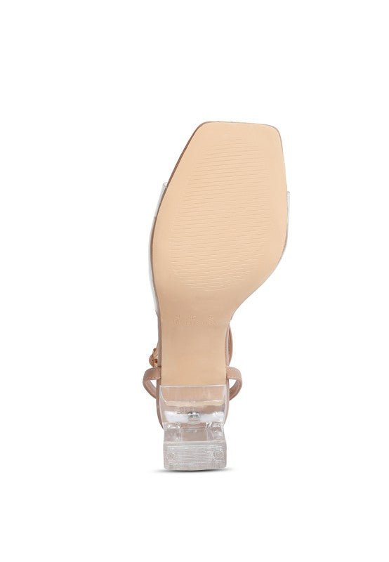 London Rag Twinkle Clear Block Heel Sandal #Firefly Lane Boutique1