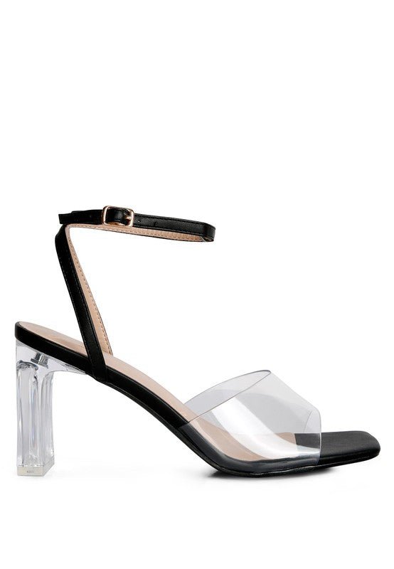 London Rag Twinkle Clear Block Heel Sandal #Firefly Lane Boutique1