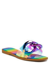 London Rag Womens Caroons Clear Slide Flats #Firefly Lane Boutique1
