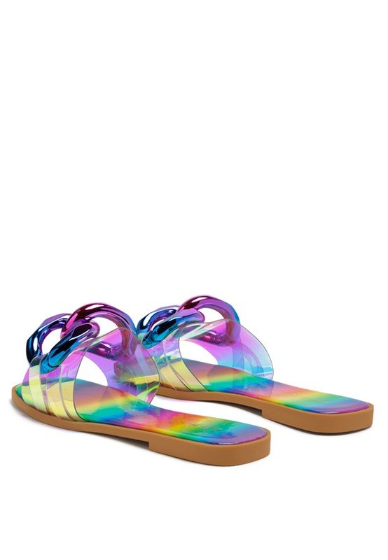 London Rag Womens Caroons Clear Slide Flats #Firefly Lane Boutique1