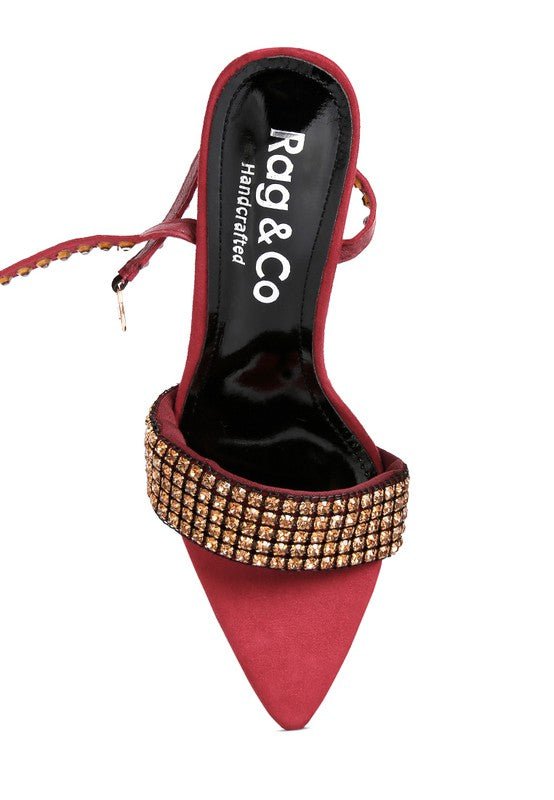 London Rag Zurin Black High Heeled Diamante Sandals #Firefly Lane Boutique1