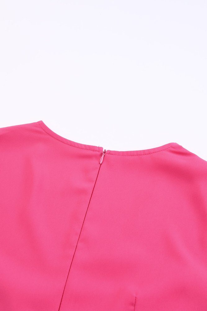 Long Balloon Sleeve Cutout Hot Pink Jumpsuit #Firefly Lane Boutique1