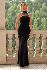 Majestic Midnight Lace Detailed Long Black Dress #Firefly Lane Boutique1