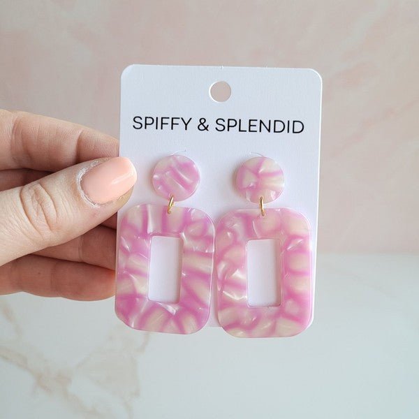 Margot Acrylic Bubblegum Pink Earrings #Firefly Lane Boutique1