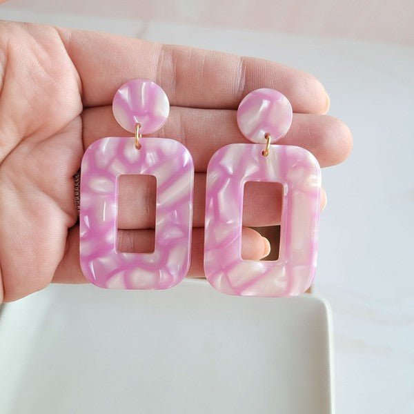 Margot Acrylic Bubblegum Pink Earrings #Firefly Lane Boutique1