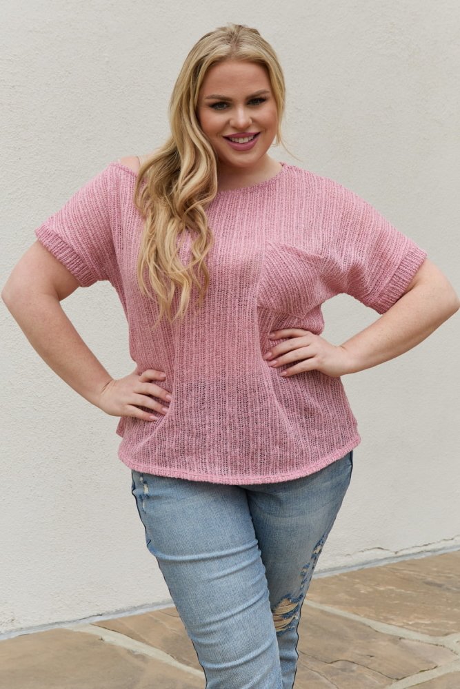 Mauve Bliss Ribbed Knit Short Sleeve Top #Firefly Lane Boutique1