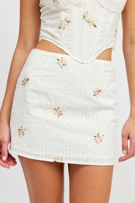 Meadow Melody Mini Floral Summer Skirt #Firefly Lane Boutique1