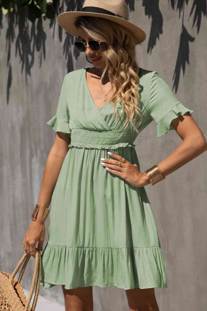 Meadow Mist Green Mini Dress #Firefly Lane Boutique1