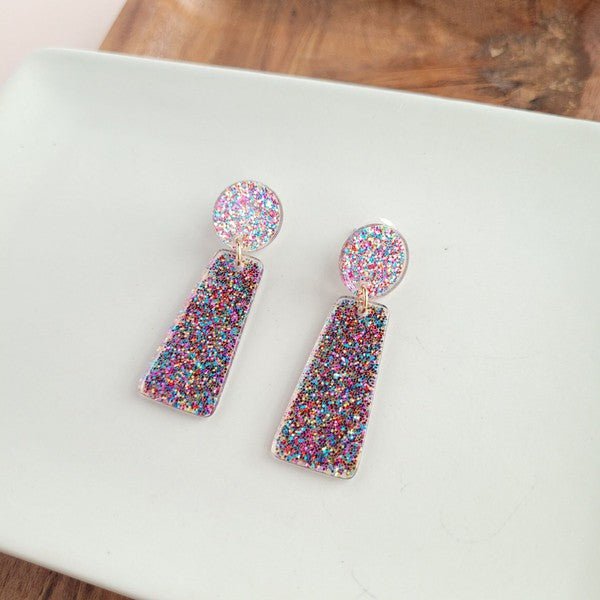 Mia Rainbow Glitter Earrings #Firefly Lane Boutique1