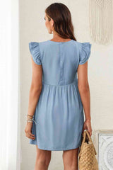 Misty Morning Mini Light Blue Dress #Firefly Lane Boutique1