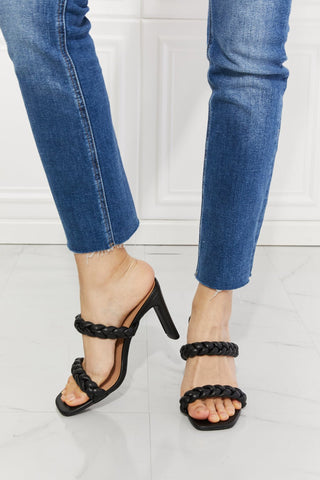MMShoes Double Braided Sandal - black double strap sandals with heel. #Firefly Lane Boutique1