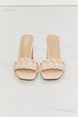 MMShoes Top of the World Braided Heel Sandals - beige braided open toe block heel sandal. #Firefly Lane Boutique1