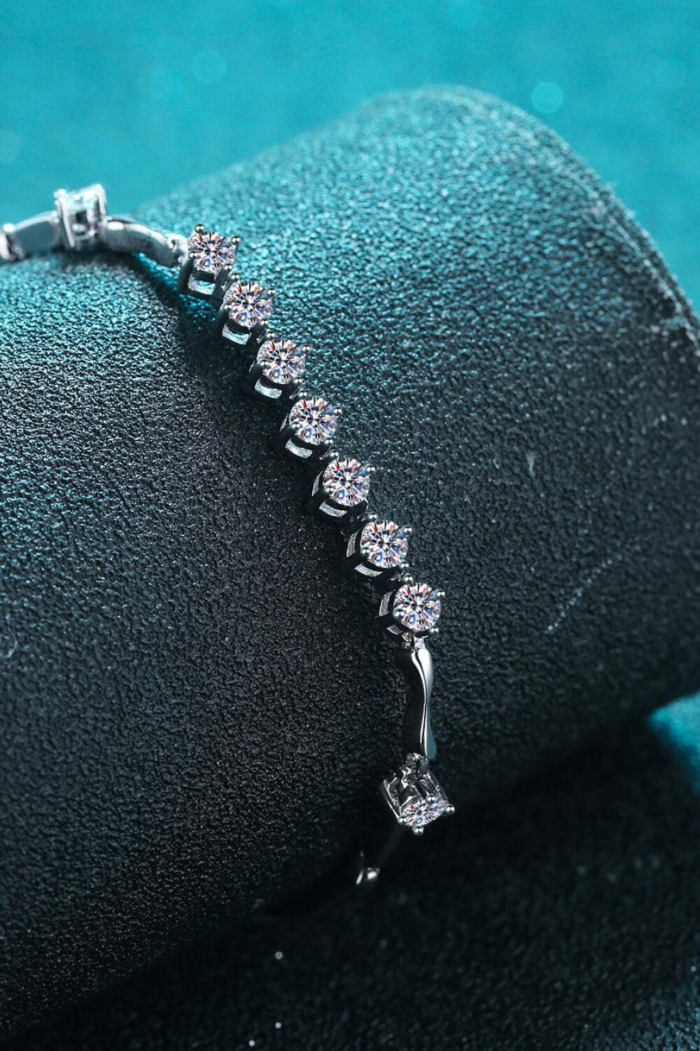 Delicate Moissanite Tennis Bracelet. A moissanite diamond tennis bracelet in sterling silver.  #Firefly Lane Boutique1
