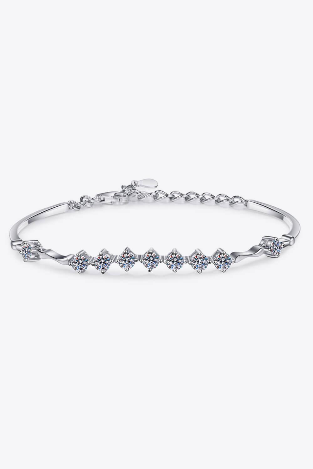 Delicate Moissanite Tennis Bracelet. A moissanite diamond tennis bracelet in sterling silver.  #Firefly Lane Boutique1