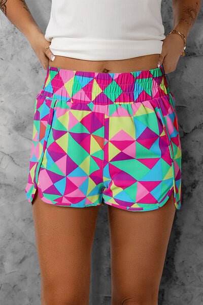 Multicolor Rapids Elastic Waist Shorts #Firefly Lane Boutique1