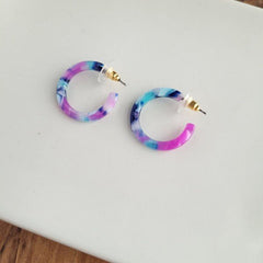 Multicolored Acrylic Mini Hoop Earring #Firefly Lane Boutique1