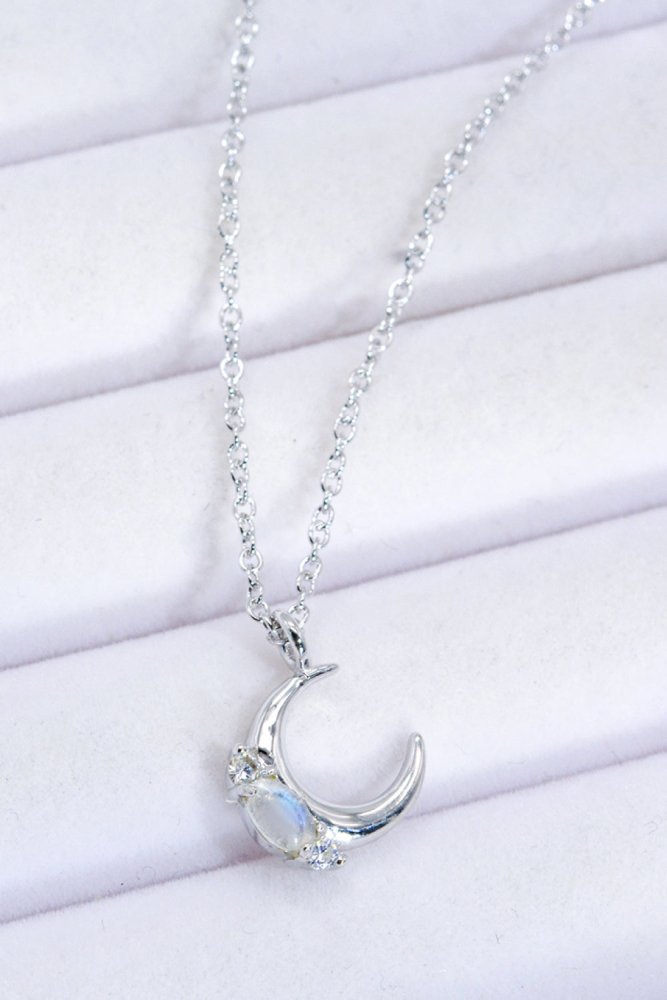 Natural Moonstone Moon Phase Necklace #Firefly Lane Boutique1