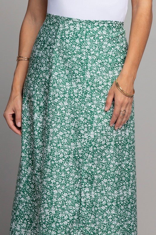 No Second Thoughts Floral Maxi Skirt with Slit #Firefly Lane Boutique1