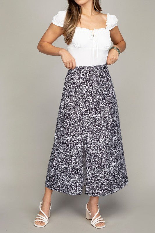 No Second Thoughts Floral Maxi Skirt with Slit #Firefly Lane Boutique1