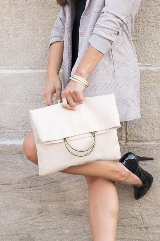 On The Go Fold-over O-ring Oversized Clutch Bag #Firefly Lane Boutique1