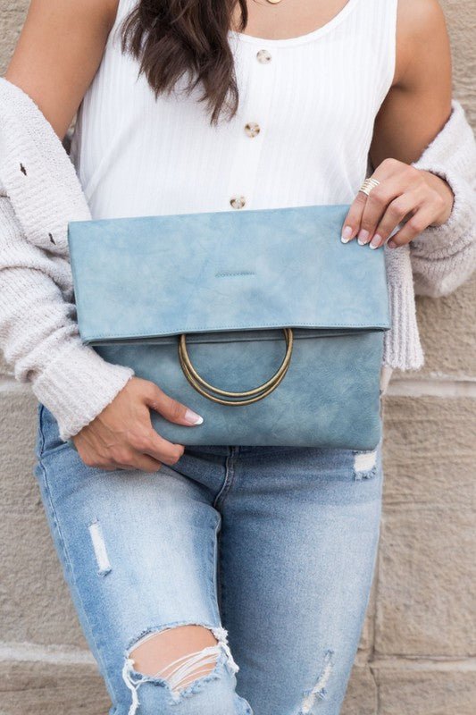 On The Go Fold-over O-ring Oversized Clutch Bag #Firefly Lane Boutique1