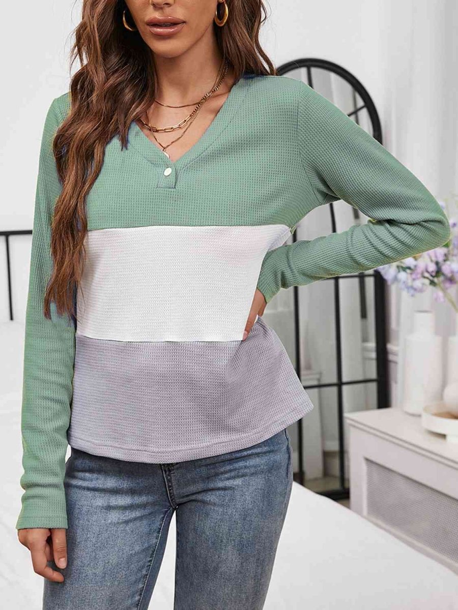 Palette Play Color Block Long Sleeve Top #Firefly Lane Boutique1