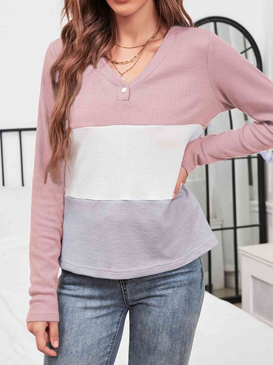 Palette Play Color Block Long Sleeve Top #Firefly Lane Boutique1