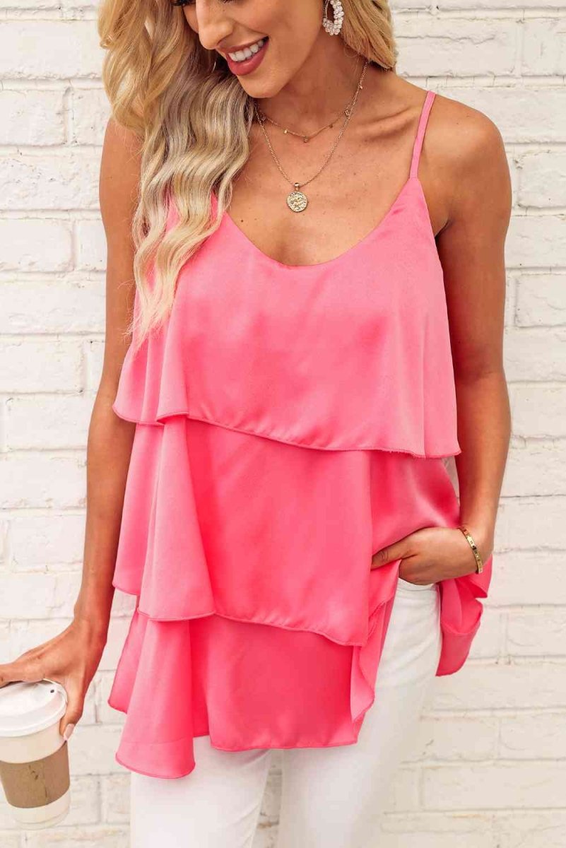 Palm Paradise Pink Tank Tops #Firefly Lane Boutique1