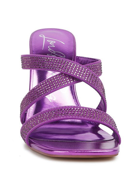 Party All Night Heeled Sandals With Rhinestone Straps #Firefly Lane Boutique1