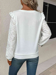 Pearl Essence White Top With Long Sleeves #Firefly Lane Boutique1
