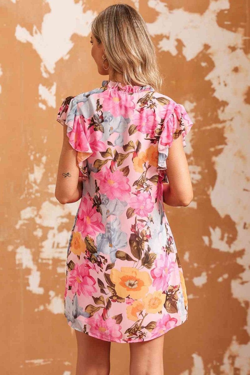 Petal Perfection Short Sleeve Mini Floral Dress #Firefly Lane Boutique1