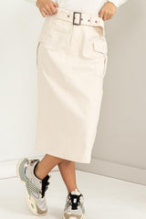 Professional Poise Buckled Belt Cargo Skirt #Firefly Lane Boutique1