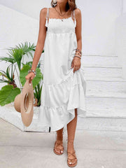 Pure Bliss Tie-Shoulder White Midi Dress #Firefly Lane Boutique1