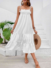 Pure Bliss Tie-Shoulder White Midi Dress #Firefly Lane Boutique1